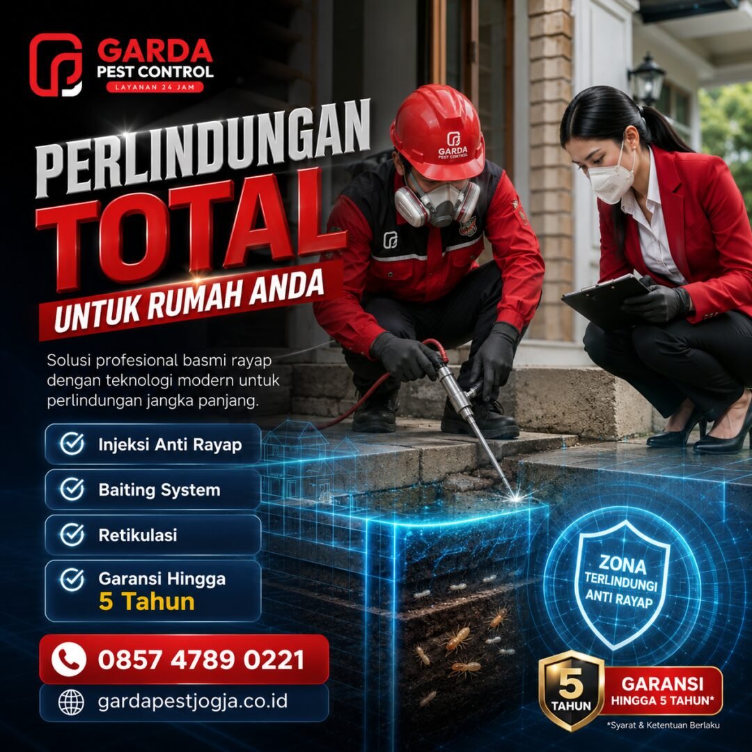 Perlindungan Maksimal dengan Jasa Anti Rayap Pra Konstruksi Jogja dari Garda Pest Control
