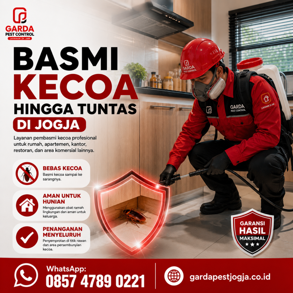 Jasa Basmi Kecoa Jogja Profesional untuk Rumah & Bisnis