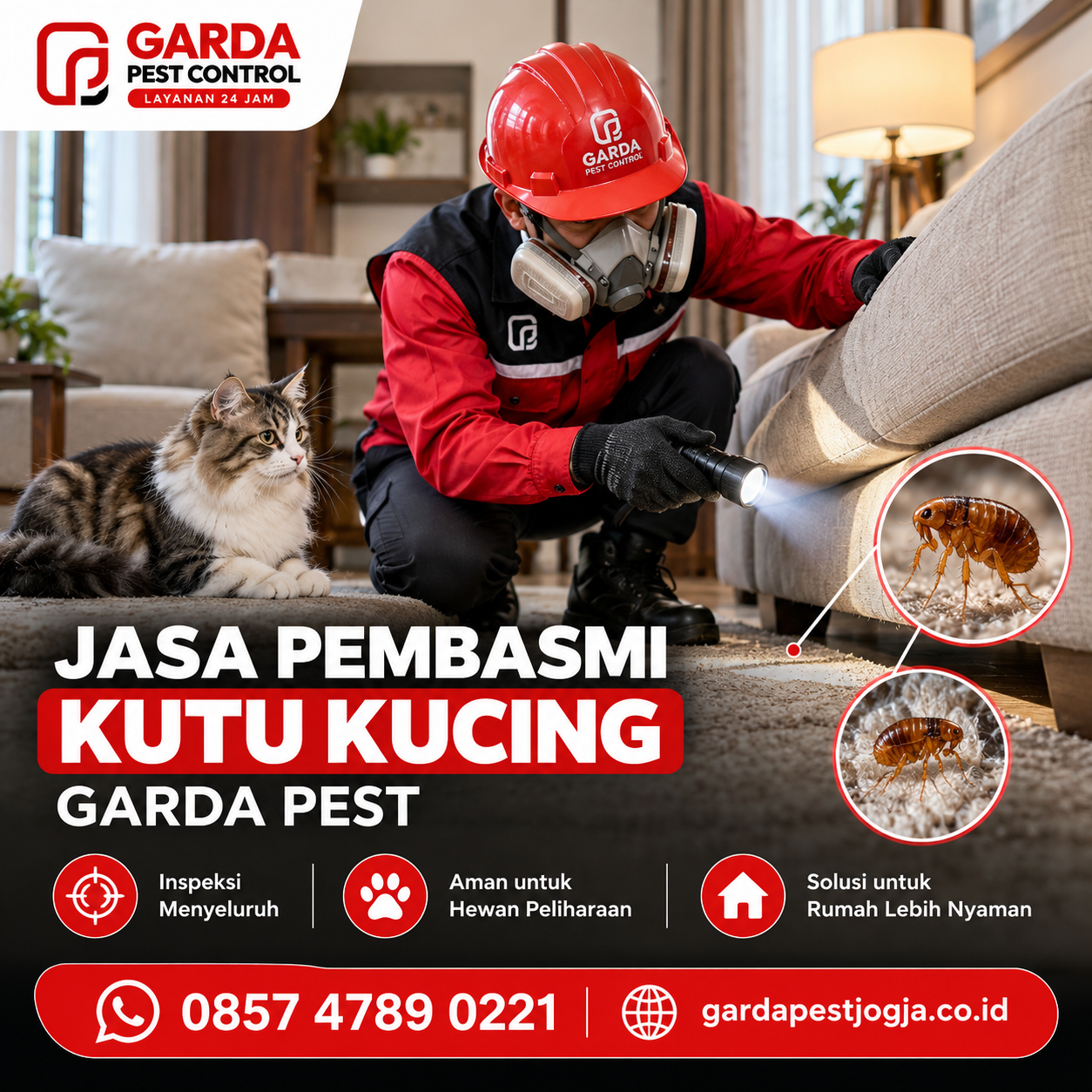 Jasa Pembasmi Kutu Kucing di Jogja untuk Rumah